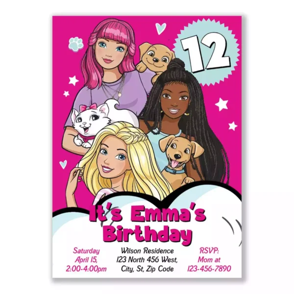 Barbie Birthday Invitation 4
