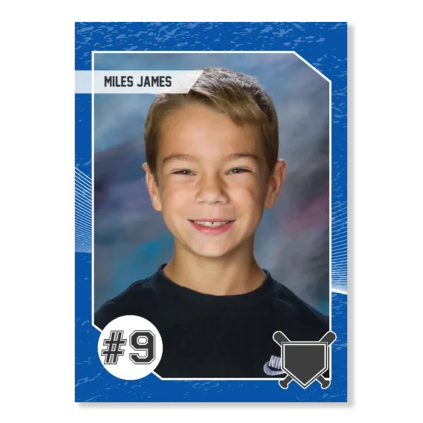 Baseball Card Template 1 - Blue