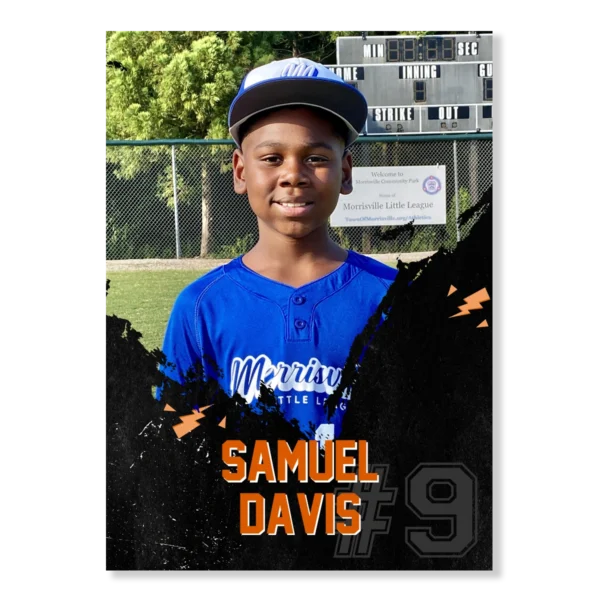 Baseball Card Template 10 - Torn Style