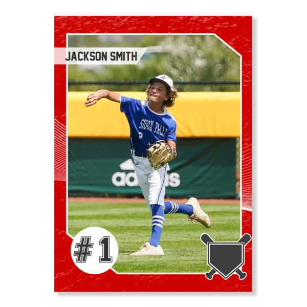 Baseball Card Template 2 - Red