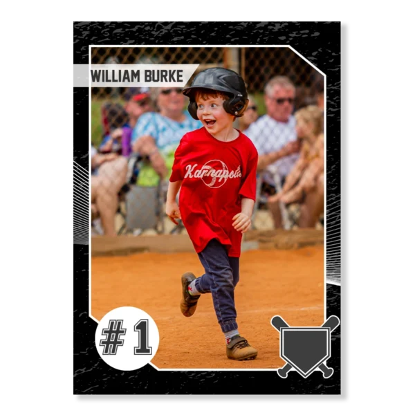 Baseball Card Template 3 - Black