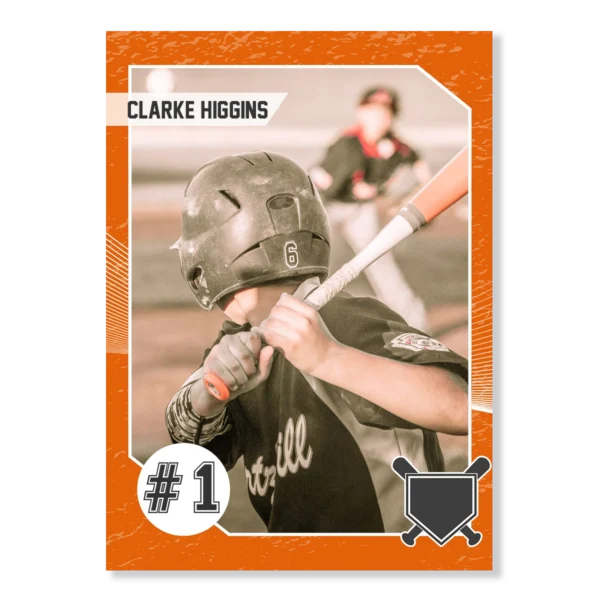 Baseball Card Template 4 - Orange