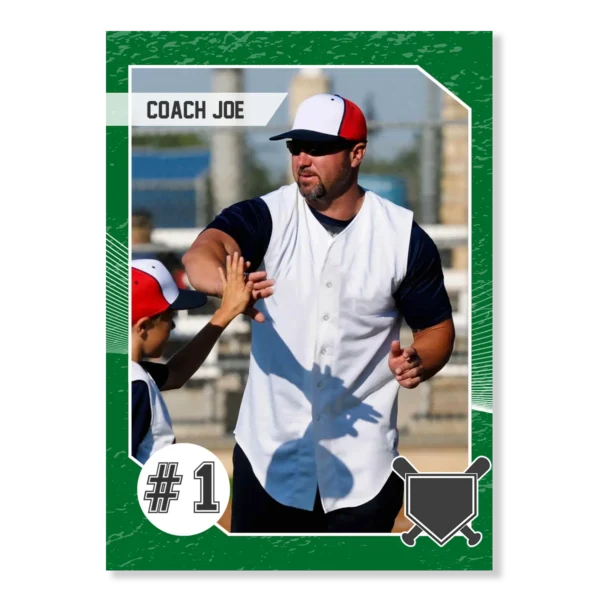 Baseball Card Template 7 - Green