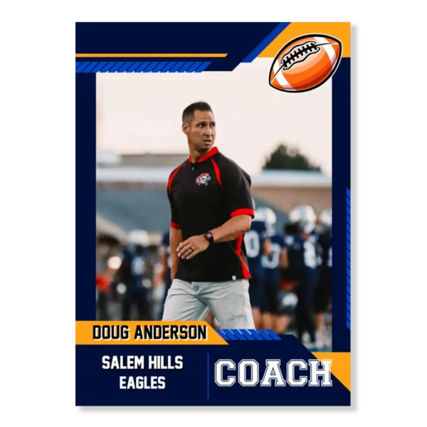 Football Card Template 13 - Light Orange