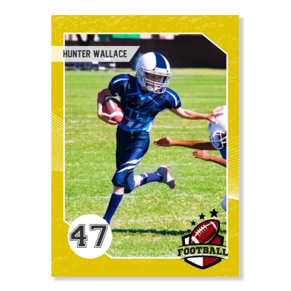 Football Card Template 5 - Yellow
