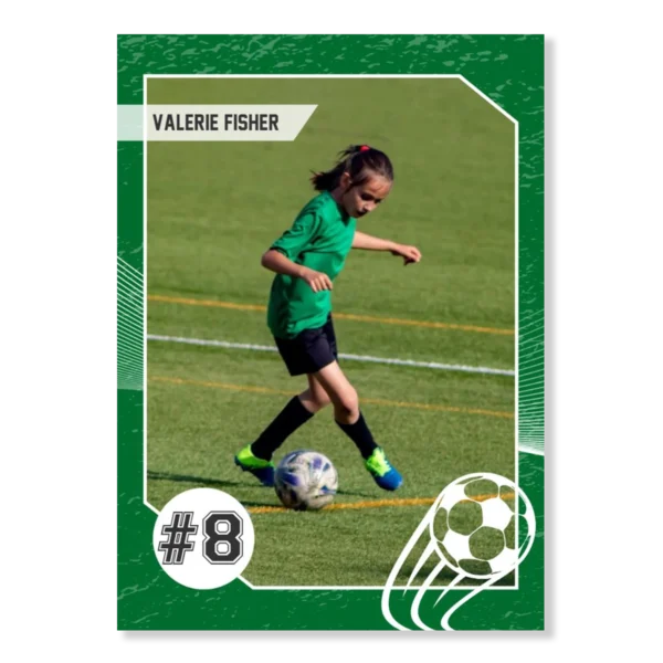 Soccer Card Template 7 - Green