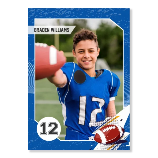 Football Card Template 1 - Blue