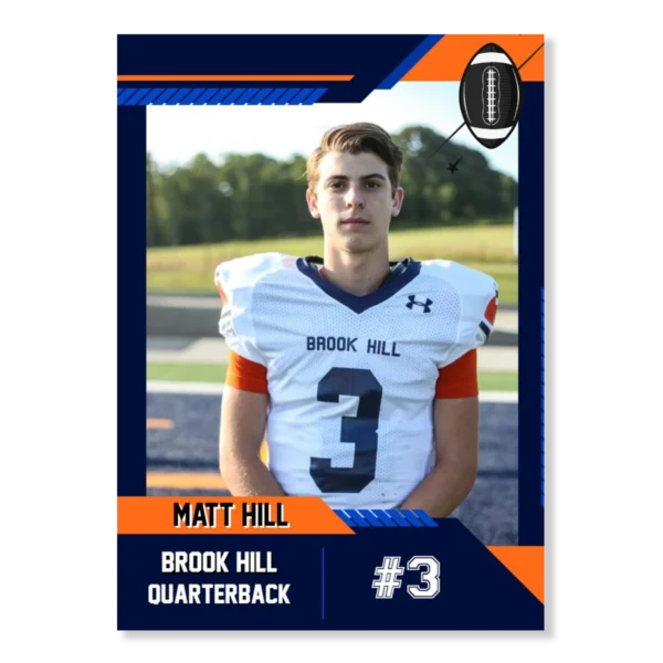 Football Card Template 14 - Dark Orange