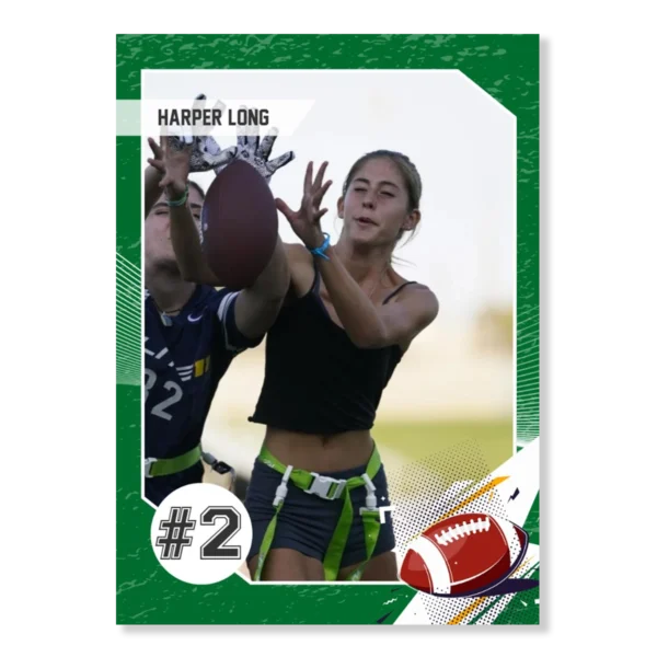 Football Card Template 7 - Green