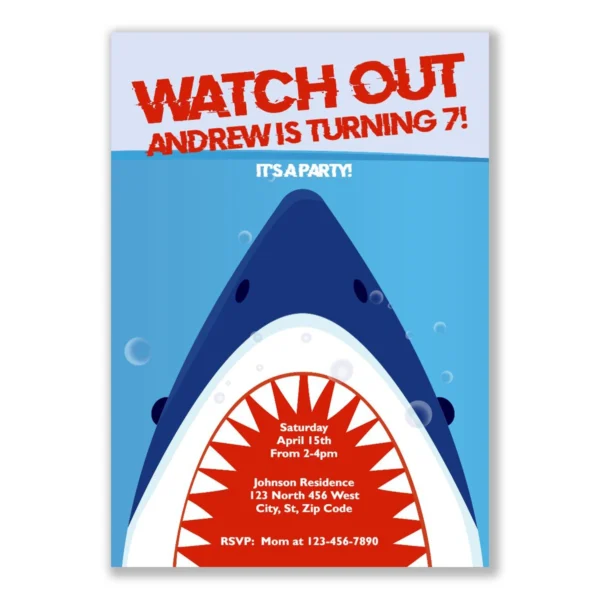 Shark Birthday Invitation